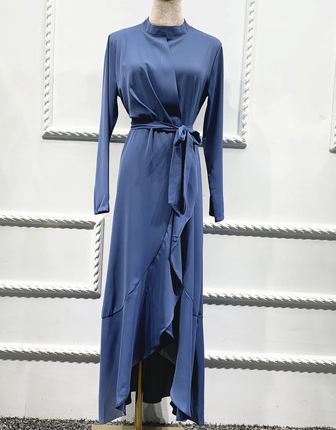 Ruffled Abaya with Belt for Women in Dubai and America